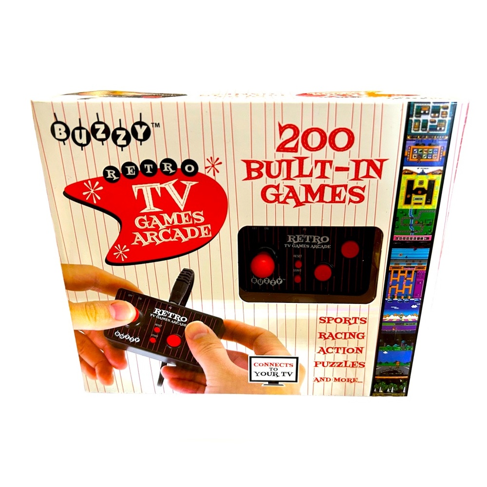 NWT Buzzy Retro TV Games Arcade with 200 Built-In Games